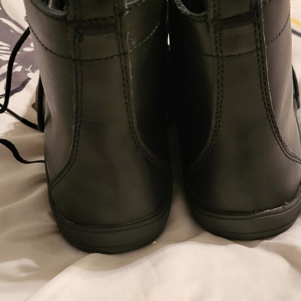 Women's Black Lace Up Boots - Picture 3 of 5